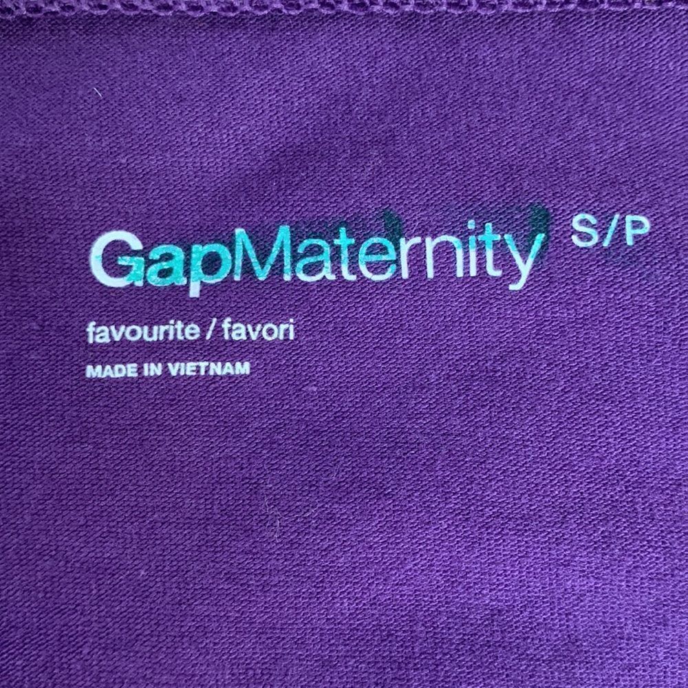 Gap Maternity Set of 2 Tunic Shirts Top S Black/ Purple - Picture 8 of 13